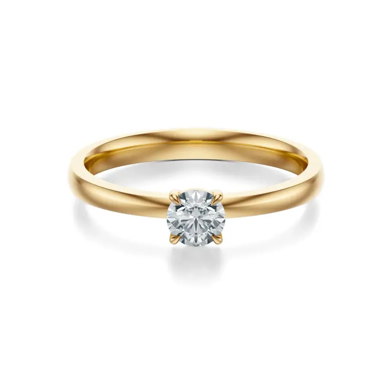 Pierścionek złoty z diamentem AJPZ_073